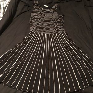 Kate Spade Black & White Striped Knit Dress Size S